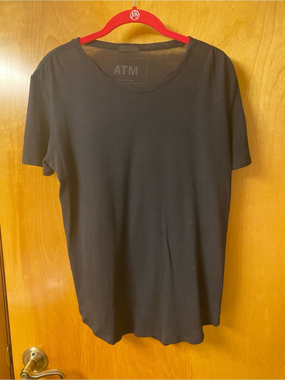 ATM Anthony Thomas Melillo Black Short Sleeve Crewneck Tee — Lightweight Staple